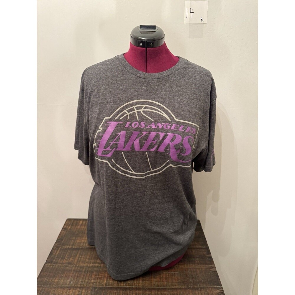 UNK Los Angeles Lakers T Shirt Mens Large Gray Purple NBA Basketball Tee